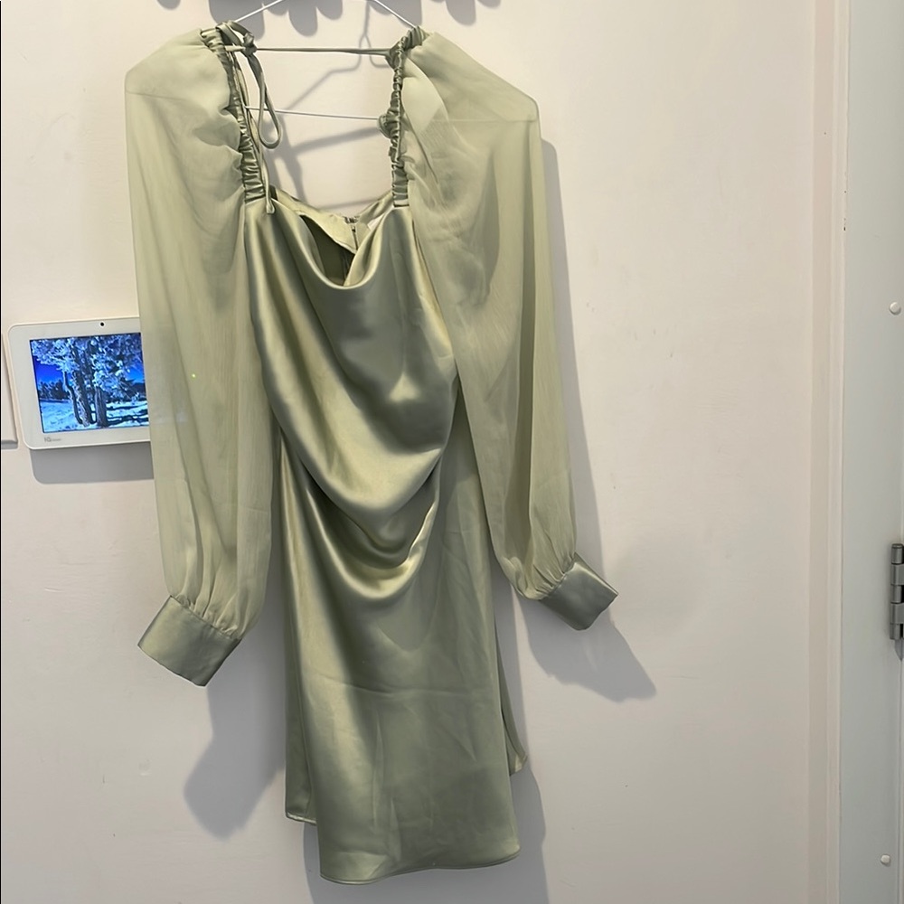 WeWoreWhat Light Green Mini Dress